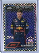 2024 Chrome Formula 1 MAX VERSTAPPEN #163 GRAND PRIX CHECKER FLAG REFRACTOR