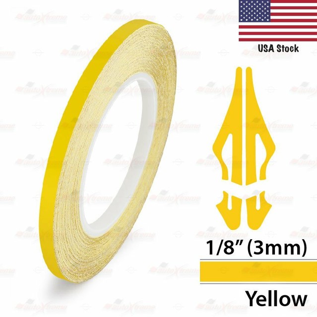 YELLOW 1/8" PIN STRIPE Car Model Pinstriping Decal Line TAPE Vinyl Sticker 3mm eBay