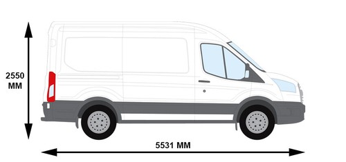 Ford Transit Rear Door Ladder MK8 2014 - 2024 Black Rhino Roof Access Ladders - Picture 5 of 7