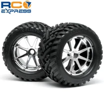 HPI Racing Mounted Goliath Tires Blast Wheels Chrome (2) HPI4727