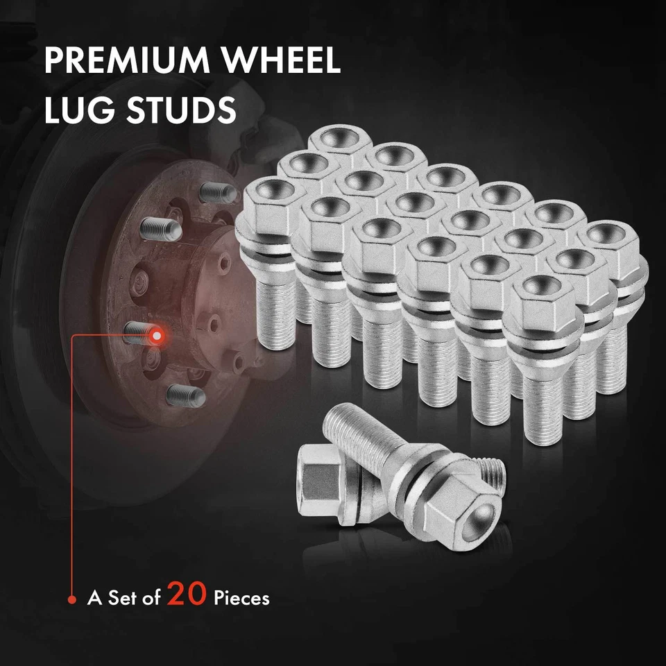 20x Perno de tuerca de rueda M14-1.5 para Volvo S60 11-20 S80 S90 V60 XC40 XC60 XC70 XC90 Foto 3 de 4