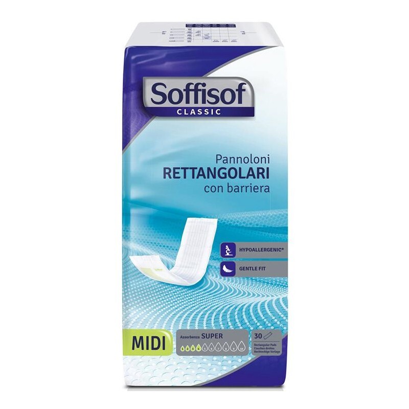SOFFISOF PANNOLONI RETTANGOLARI CON BARRIERA ASSORBENZA 4 MIDI 30PZ