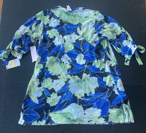 Y2K Sweet Pea by Stacy Frati Mesh Top Sz 1X Blue Green Semi Sheer TAGS - Bild 3 von 12