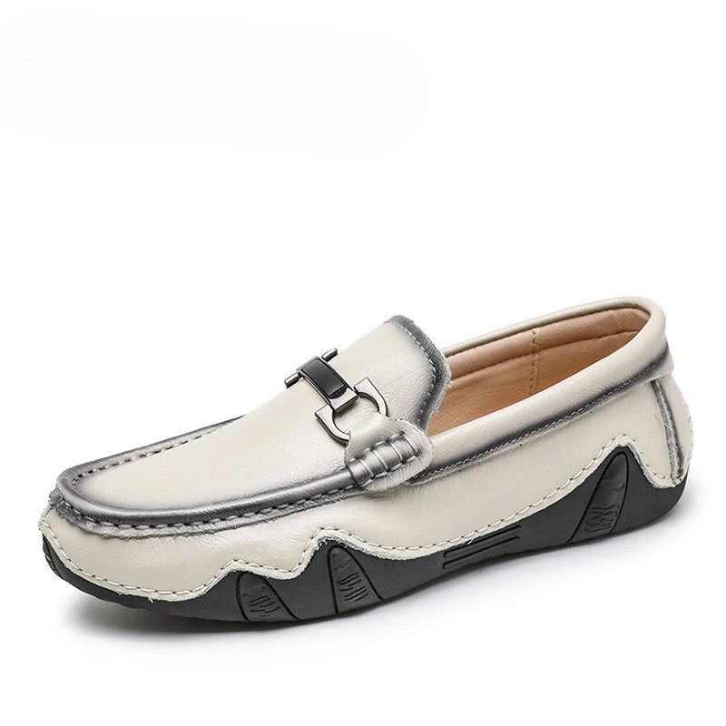 SAOLA Mocassini uomo fatti a mano slip on leggeri flessibili suola gomma scarpe casual