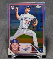 Michael Grove Refractor Rookie RC 2023 Topps Chrome Baseball Card #22 LA Dodgers