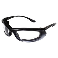 Global Vision Shadow Motorcycle Riding Sunglasses Two-Tone Black and Silver