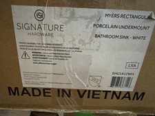Signature Hardware SHU1812WH Myers 18" Vitreous China Undermount Sink White