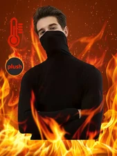 Men'S Stylish High-Neck Long-Sleeve Base Layer Top - Premium Winter Sports