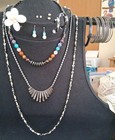 Lot Of 10 Hematite Natural Stone Black Accent Mixed Jewelry Genuine Rice Pearls — photo 1