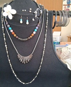 Lot Of 10 Hematite Natural Stone Black Accent Mixed Jewelry Genuine Rice Pearls