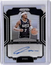 2024-25 Panini Prizm #PNM-DDJ David Duke Jr. Penmanship Prizms Silver