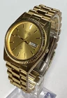 Seiko Men’s Vintage Watch Gold 5Y23-BA69 Day Date Fluted Bezel 36mm New Battery