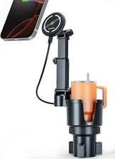 For iPhone 17 Pro Max Car Charger Cup Holder Mount 15W Fast Wireless Magnetic