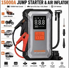 Portable Car Emergency Jump Starter 12v Auto Battery Charger And Tire Inflator