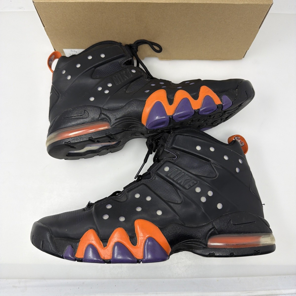 Nike Air Max Charles Barkley Hyperfuse Black Orange Sz 10 488119