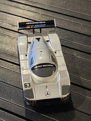 TOMY AFX Super G + Plus EX-001 Sauber Mercedes C9 #63 HO Slot Car Very Nice!