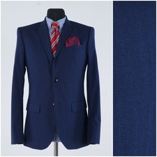 Mens Navy Blue Sport Coat 38R US Size H M Blazer Jacket