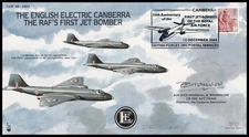 AVM BROWNLOW CB OBE AFC Signed COF48 EE Canberra RAF's First Jet Bomber Cover