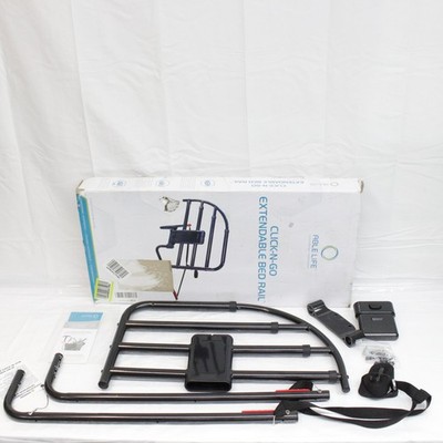 Able Life Click-N-Go Extendable Bed Rail, Removable Bed Handle for Elderly