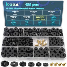 Faucet Washers Assorted Kit 106 Pc Rubber Bibb Screws Outdoor Faucet Seal Repair