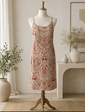 Vintage Fully Lines Side Zip Midi Dress