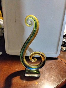 Handblown Murano Glassware Musical Note