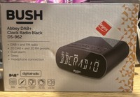 Bush Abbey DS-962 DAB+/FM Clock Radio - Black - New (Opened for Testing)