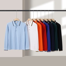 2025 New Men's Slim-fit Polo Shirt Spring and Autumn Casual Business Breathable