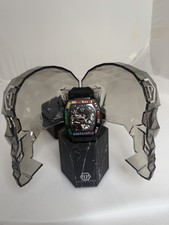 New Philipp Plein Men's Watch Automatic Skeleton Black Crystals PWBAA0621
