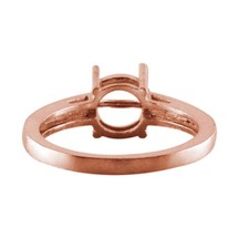 Semi Mount Round 7.00 MM Faceted Cut Ring Sterling Silver Ring