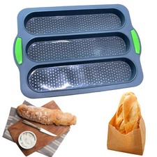 Baguette-Backform mit 3 Fächern Brotbackform...