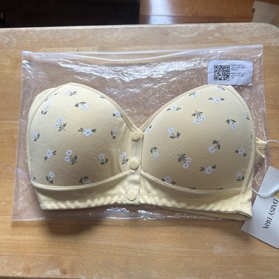 Daisy Bra Yellow W/ White Flowers New W Tags Medium