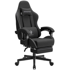 Chaise de jeu de ressort de poche avec repose-pieds, noir