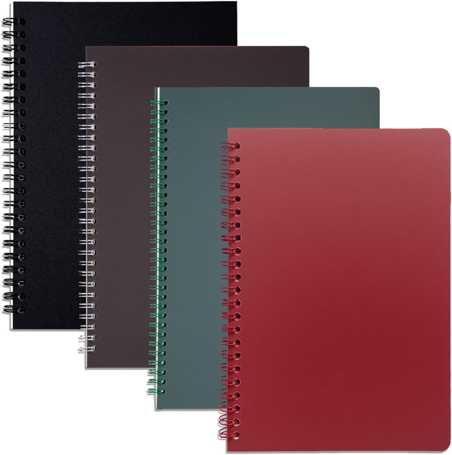 A5 Spiral Lined Notepad,4 Pack Spiral Notebook Wirebound Notebooks 80 Sheets(160