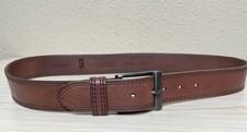 Levi Strauss  Co. Men's Beveled Edge Brown Leather Belt Size 34-36