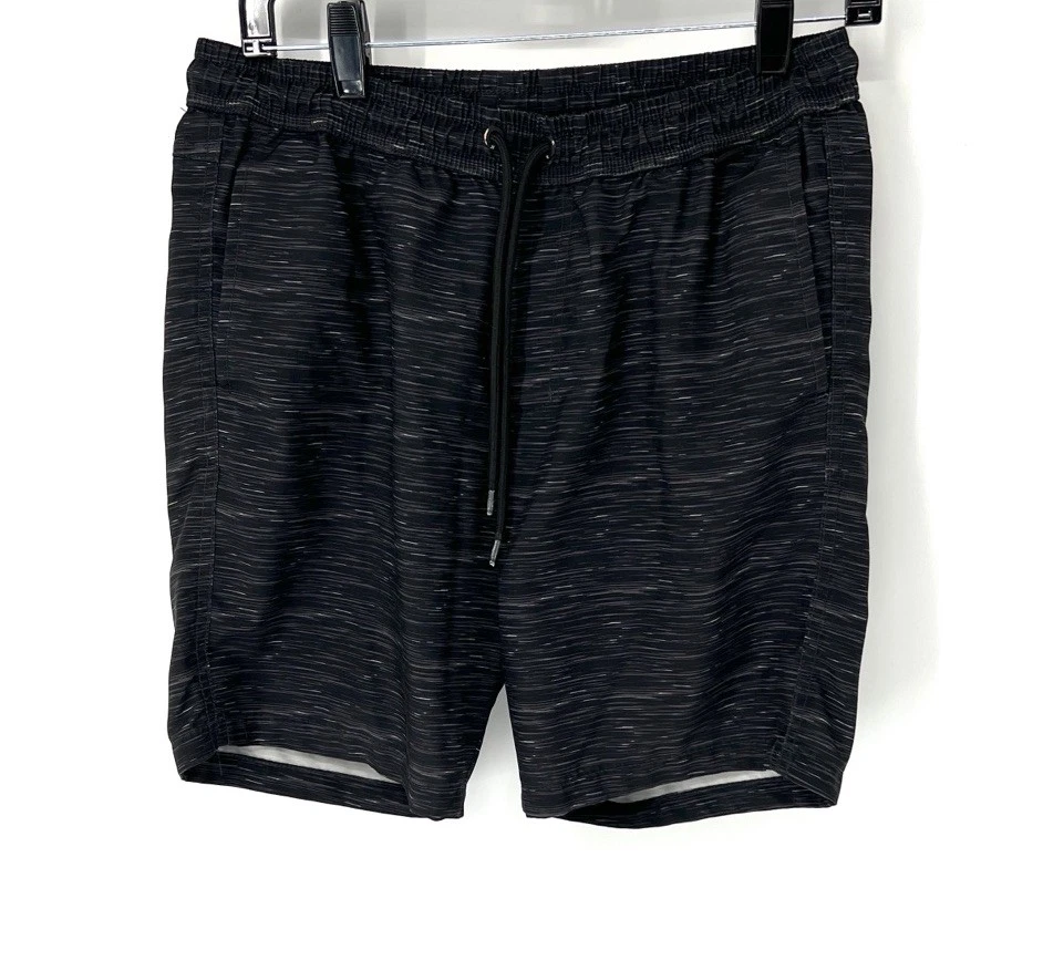 Hurley Hybrid Pull On Walk Shorts Mens Size Small Black Gray Heathered Quick Dry