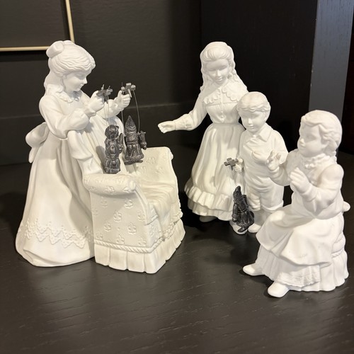 Dept 56 The Marionette Performance 78077 Winter Silhouette 3 Figurines Set Boxed - Picture 1 of 11