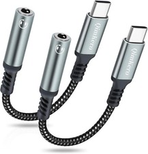 USB Type C to 3.5Mm Female Headphone Jack Adapter, 2 Pack USB C to Aux Audio D