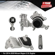 4pcs Motor Mount Kit Set For 14-20 Nissan Rogue 2.5L Engine - Auto Transmission
