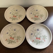 STAFFORDSHIRE TABLEWARE FLORAL DESIGN SET OF 4 DINNER PLATES 9 3/4"