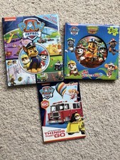 3 Paw Patrol books and a puzzle book bundle