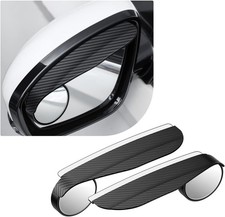 2PCS Car Blind Spot Mirror, Adjustable Wide Angle Side Mirror with Rain Visor