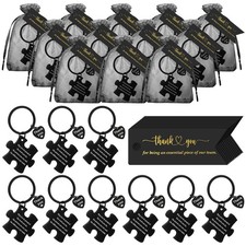 12 Sets Employee Appreciation Gifts Bulk Inspirational Keychain with Thank Yo...