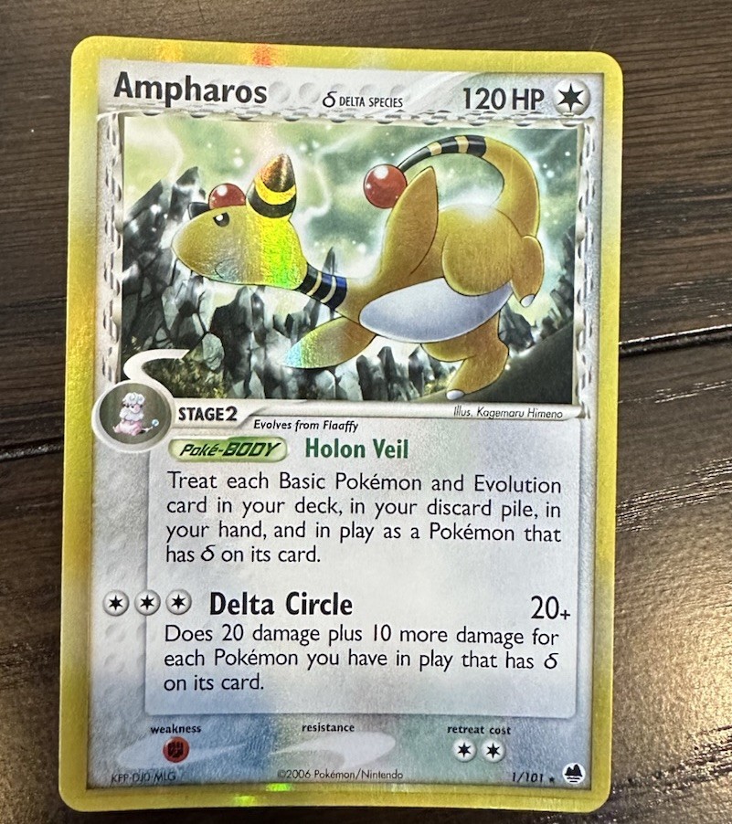 Ampharos (Delta Species) 1/101 Dragon Frontiers Holo