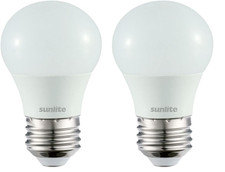 Pack of 2 Sunlite LED A15 Refrigerator Light Bulb, 6 Watts 40W Super White