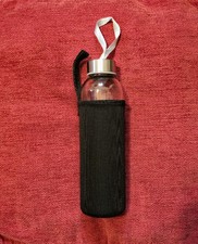 Reusable Clear Glass Water / Beverage Bottle Chefs Star 18oz.