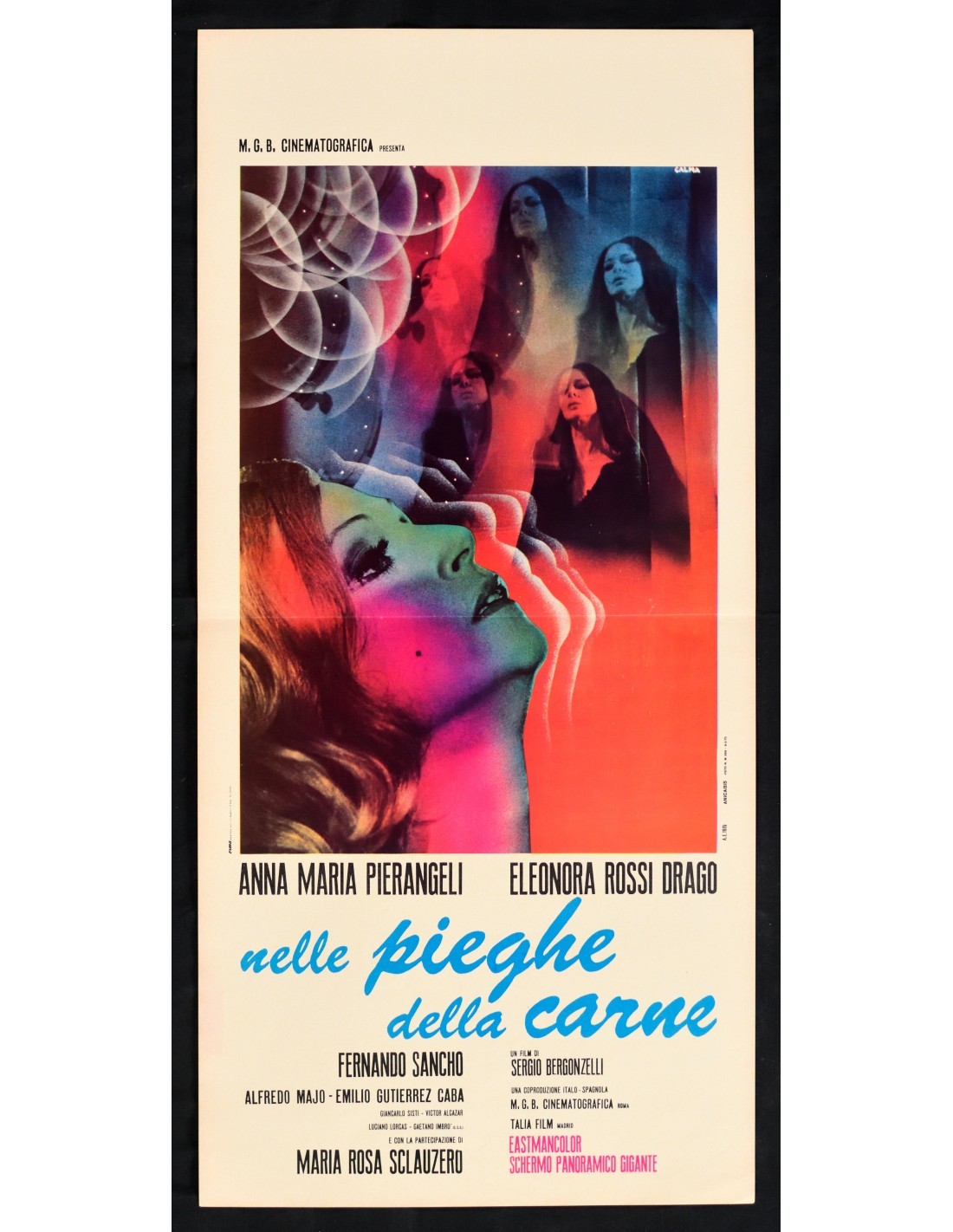 Locandina originale film Nelle pieghe della carne (1970) - Regia di Sergio Bergonzelli