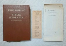 Biblia Hebraica Stuttgartensia Hebrew Text With English Key & Bookmark BHS 1984