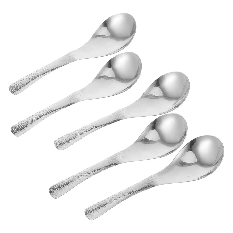 5 Pcs Cucchiaini Da Cucchiaio D'argento Di Porridge Cucina - Immagine 4 di 4