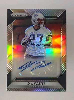 2016 D.J. FOSTER PANINI PRIZM SILVER PRIZM RC AUTO #RA-DJF NEW ENGLAND PATRIOTS 
